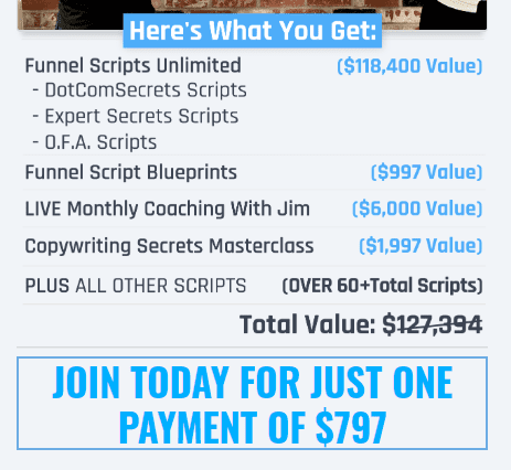 funnel scripts pricing