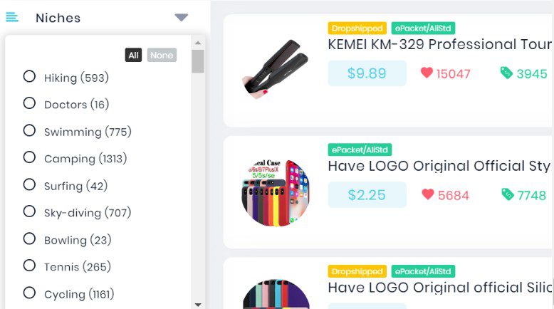 alishark dropshipping product research tool