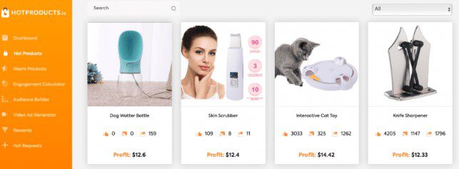 hotproduct io winning product list