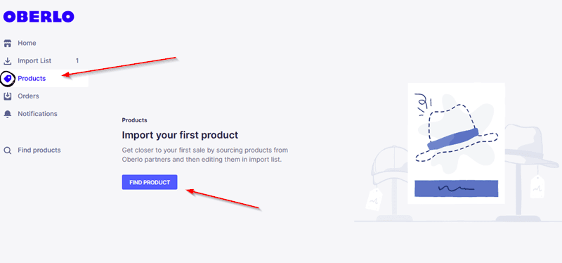 finding product to add with oberlo