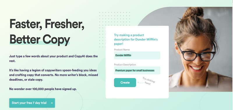 copy.ai copywriting tool