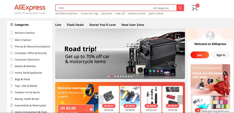Aliexpress statistics