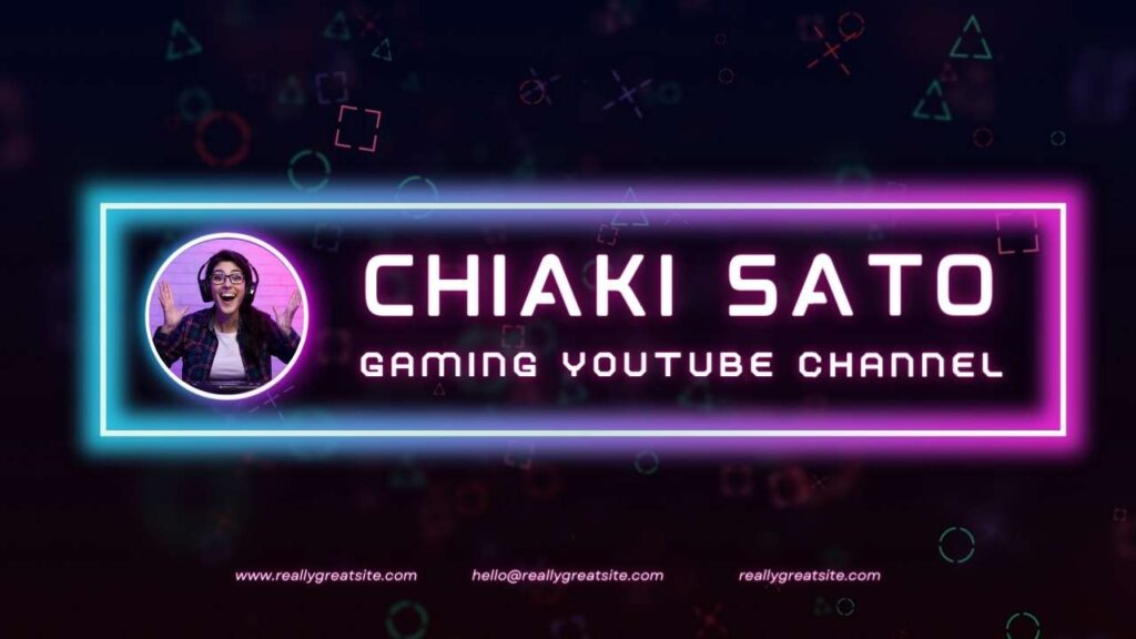 Black Neon Gaming YouTube Banner