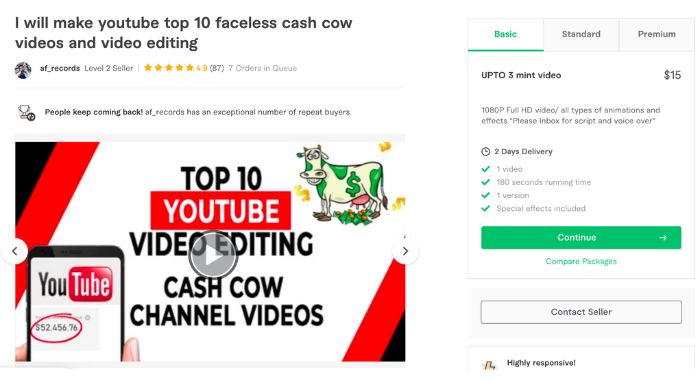 af_records Cash cow gig on fiverr