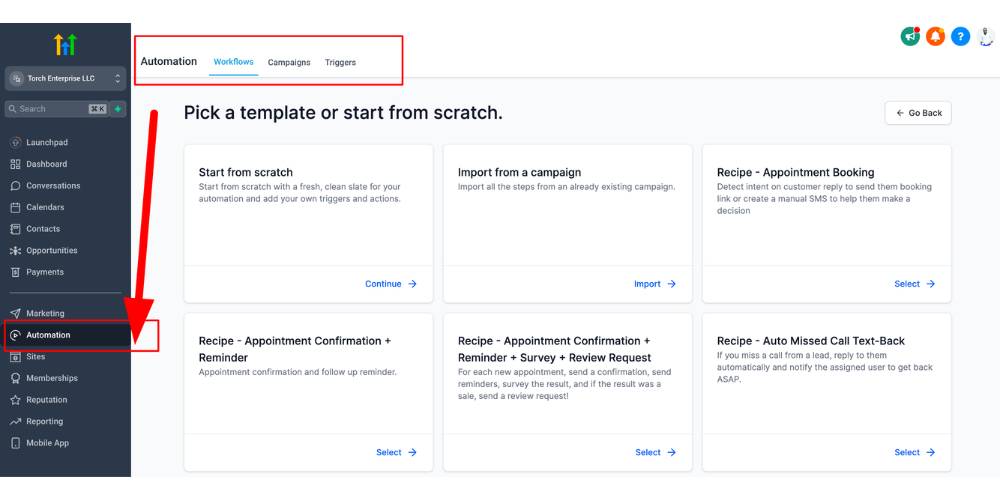 GoHighLevel Pros and Cons: Automation workflow