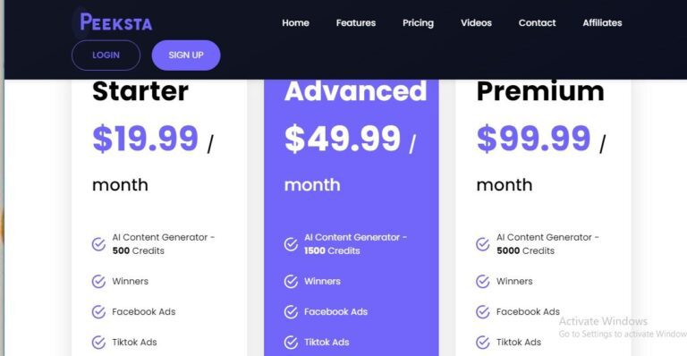 Peeksta Pricing: Cost Guide and Pricing Plan