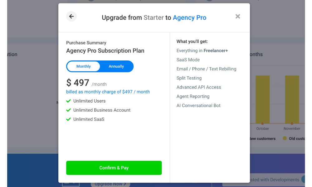 Agency Pro plan pricing