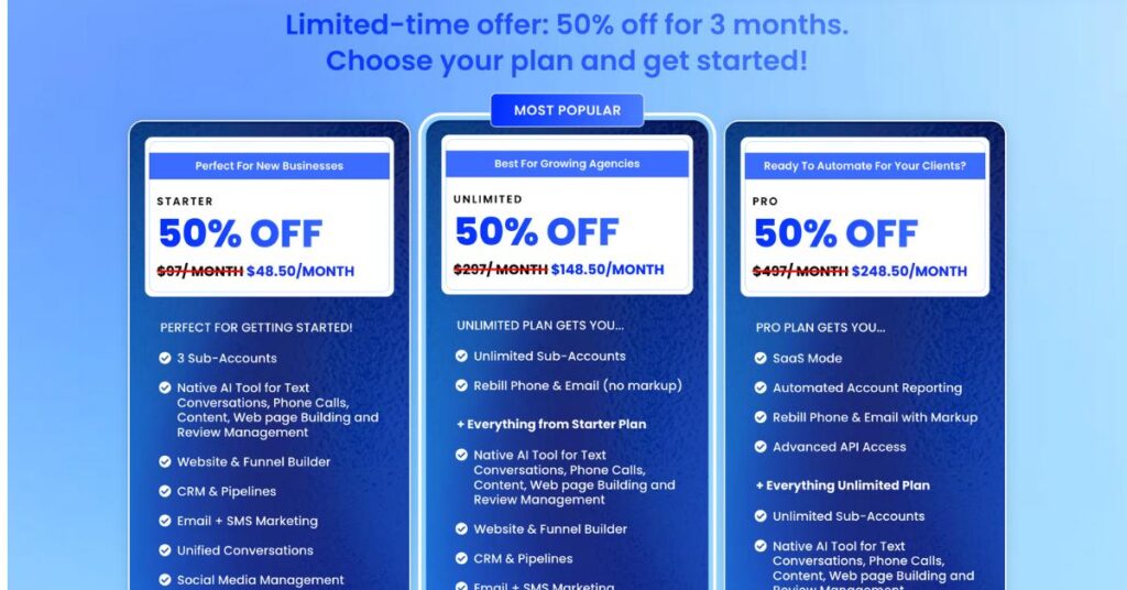 ghl blackfriday pricng